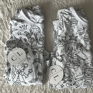 2 pairs Colorable Kids Pajamas